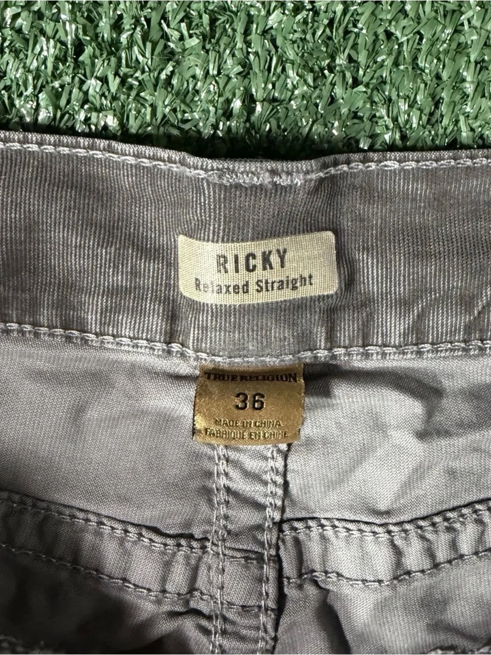 True Religion Ricky Corduroy Jean Shorts Men's Cut Off Y2k Size 36